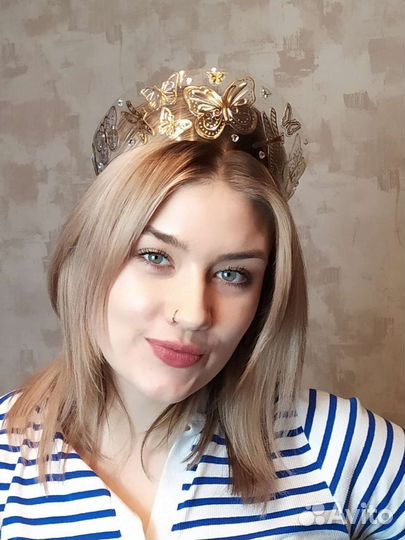 Кокошник ободок мини прозрачный