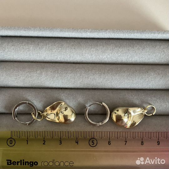 Серьги трансформеры двухцветные