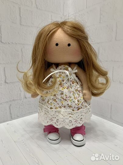 Текстильная интерьерная кукла ручной работы