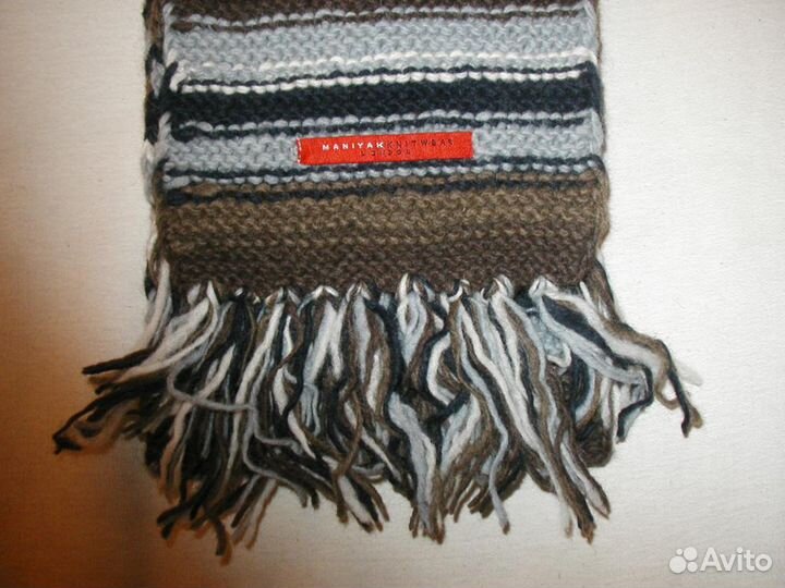 Шарф шерсть Maniyak Knitwear London 19x180см