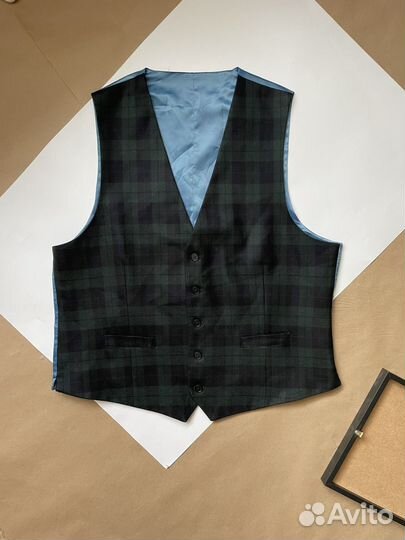Английский жилет Charles Tyrwhitt Green Tartan