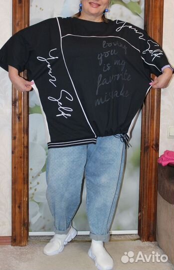 Роскошн.туника-футболка р.56-68.Турция