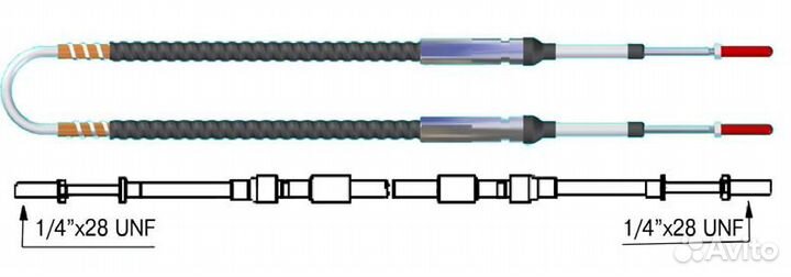Кабель газ-реверс Yamaha EEC-133 720 см (622193)