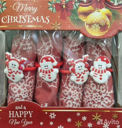 Подарочный набор салфетки с кольцами