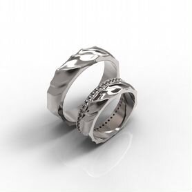 Обручальные кольца Шёлк из серебра 925 (Об72)