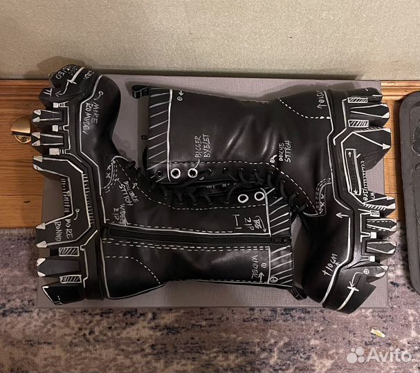 Balenciaga bulldozer boots lace up graffiti