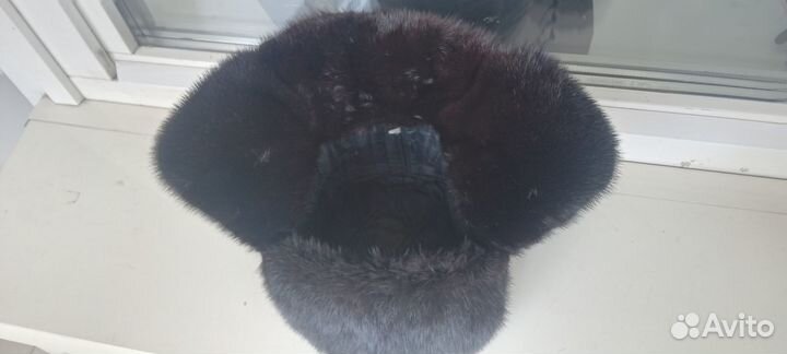 Норковая шапка ушанка мужская