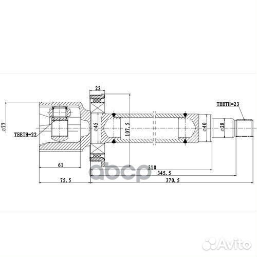 Zikmar Z87949R ШРУС внутренний перед прав Z8794