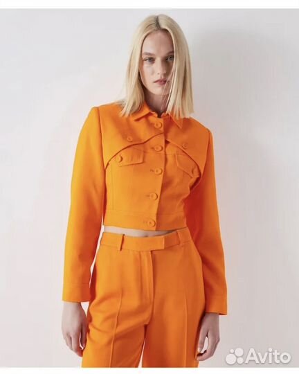 Костюм брюки жакет женский оранжевый ipekyol