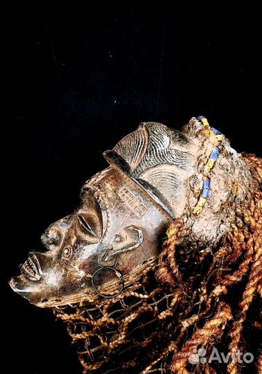 Старая африканская огромная маска chokwe