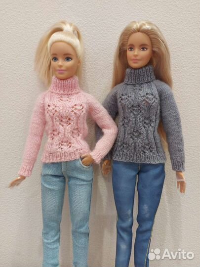 Вязаная одежда для барби