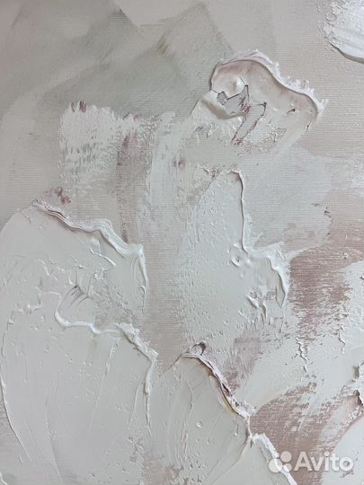 Светлая Интерьерная Картина Большая Картина Пион