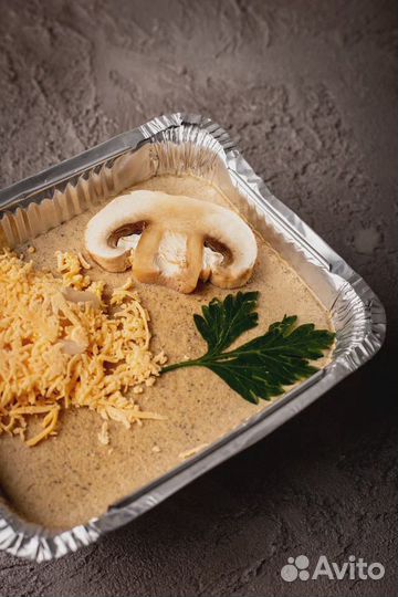 Крем-суп для запекания из шампиньонов и гребешка