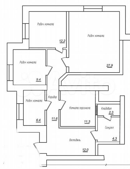 Торговая площадь, 97.4 м²