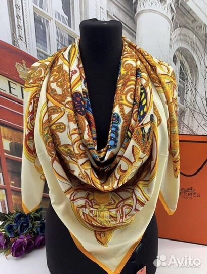 Платки Hermes новые шелк