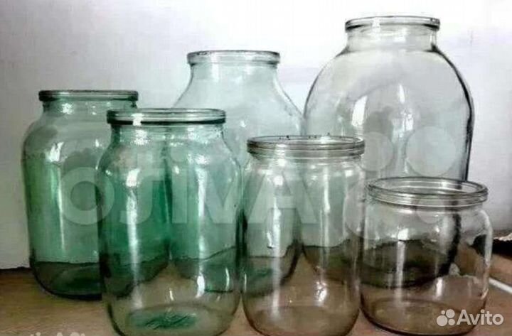 Банки разного обьема стеклянные много
