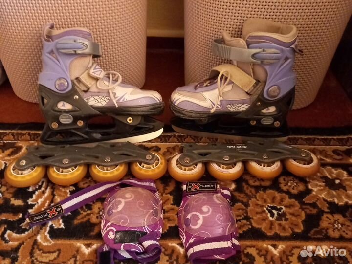 Коньки и ролики 2 в 1