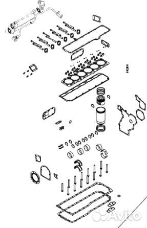 Ремкомплект двигателя John Deere DZ10599