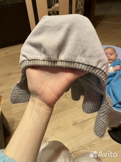 Шапка шлем шерсть мериноса 36-38