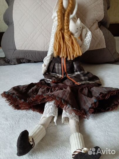 Авторская кукла Девушка с косами