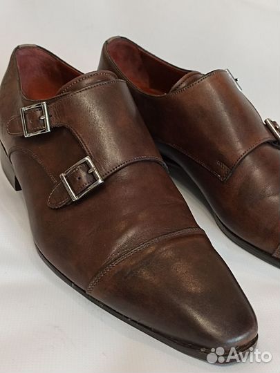 Монки мужские Италия ручной работы, Santoni, 7 1/2