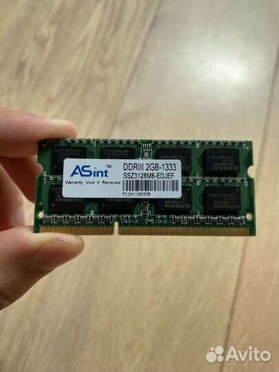 Оперативная память ddr3 1333 2gb ASint