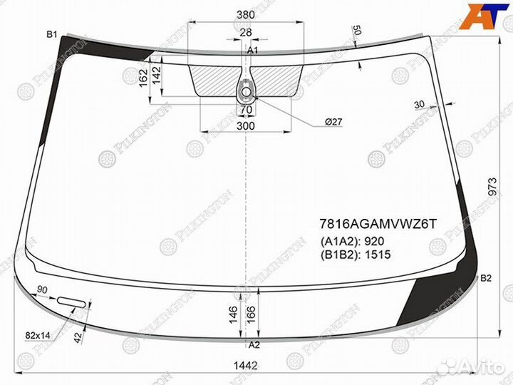 Лобовое стекло на Skoda Octavia A7 13-20г