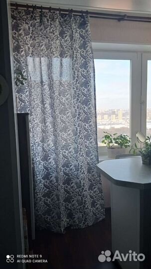 Шторы Икеа х/б, длина 245 см