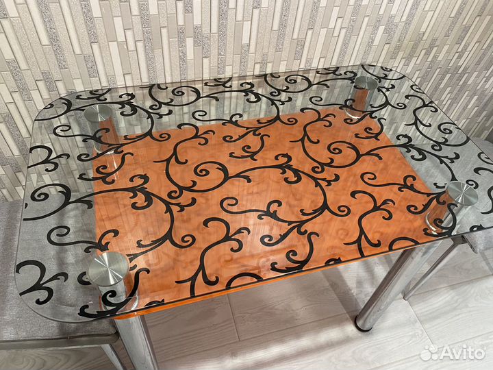 Кухонный стол бу стеклянный