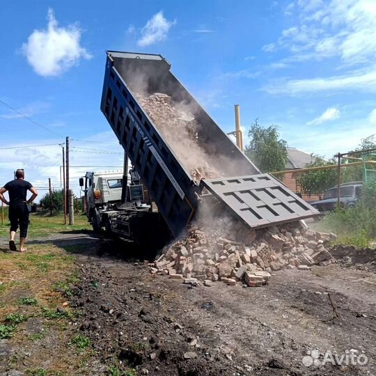 Тырца, песок, битый кирпич