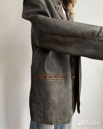 Винтажный пиджак, унисекс, XL