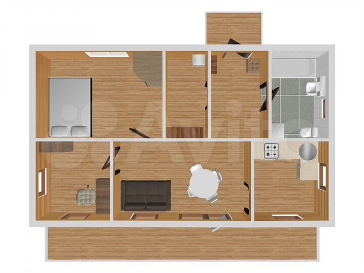 Дом 45,4 м² на участке 6 сот.