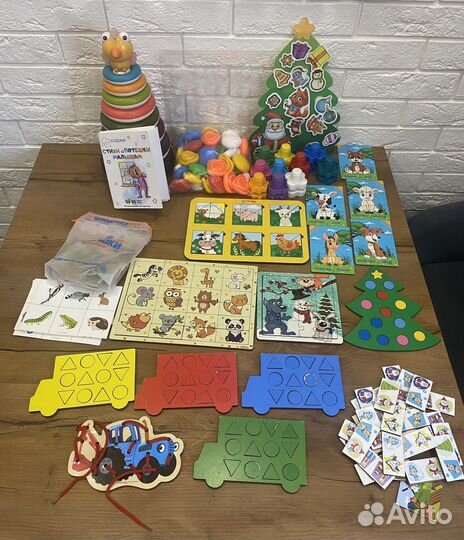 Детские развивающие игрушки пакетом / пазлы