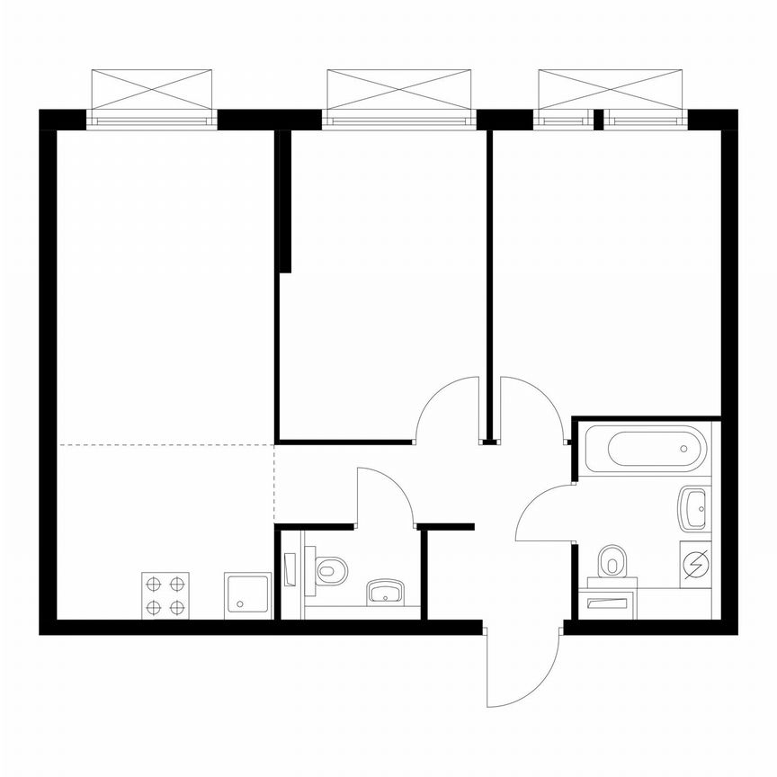2-к. квартира, 49 м², 19/24 эт.