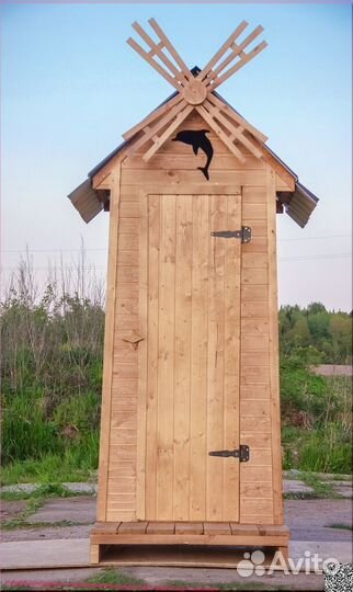 Уличный туалет деревянный TOP229