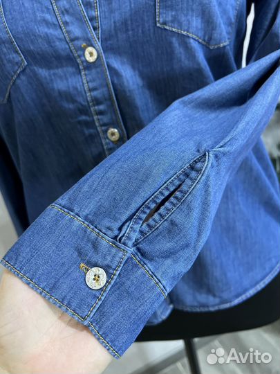 Джинсовая рубашка Турция 46-48 #78