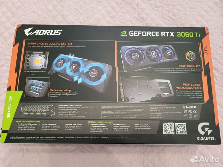 Видеокарта Gigabyte Aurus RTX 3060Ti