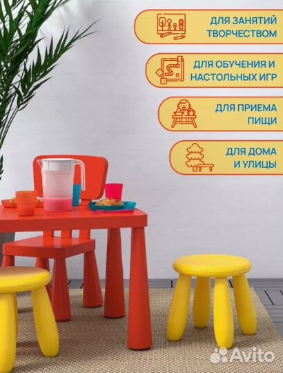 Стол+2 стула Mammut IKEA