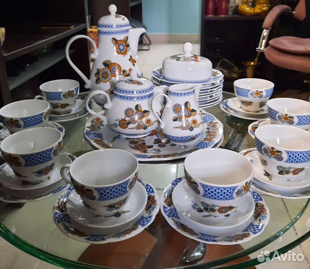 Чайный сервиз 8 персон Kahla 1970-e ГДР