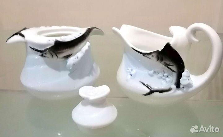 Набор сливочник и сахарница Осетр