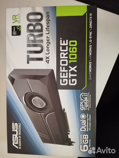 Видеокарта Asus gtx 1060 turbo 6gb