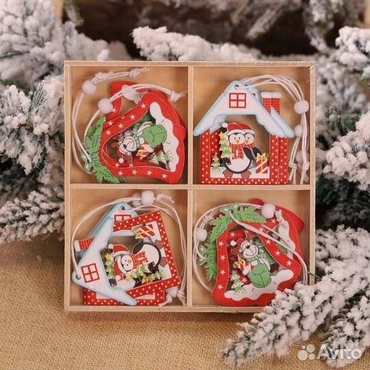 Деревянные игрушки на елку