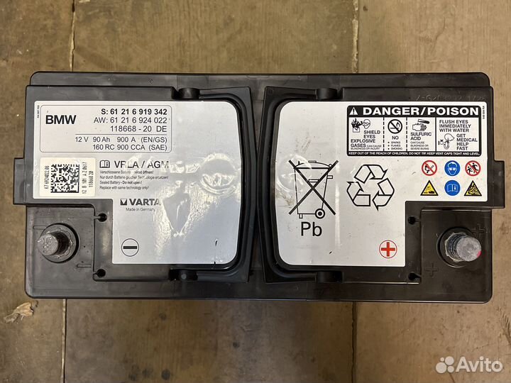 Аккумулятор bmw agm