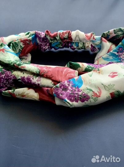 Шелковая Повязка ободок чалма аксессуар на голову