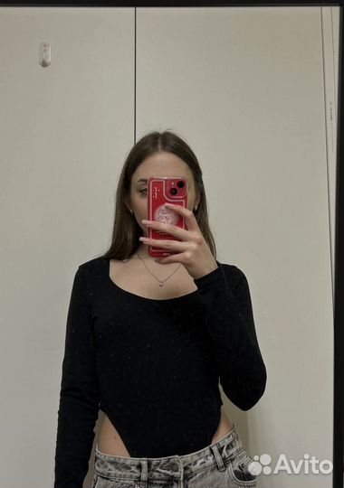 Боди женское вырез на бедрах