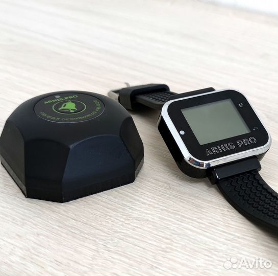 Кнопка вызова официанта модель Бургер с часами