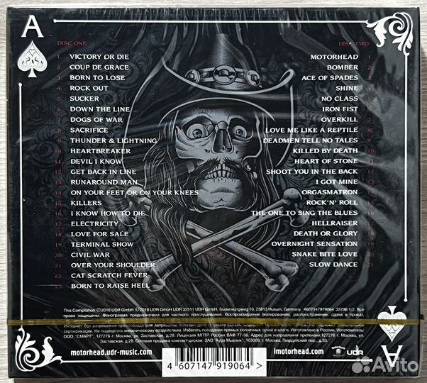 Музыкальные cd диски Motorhead - лучшее на 2-х сд