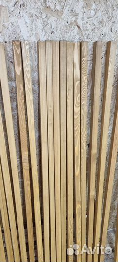 Стеновые рейки из массива дерева ясень рейки
