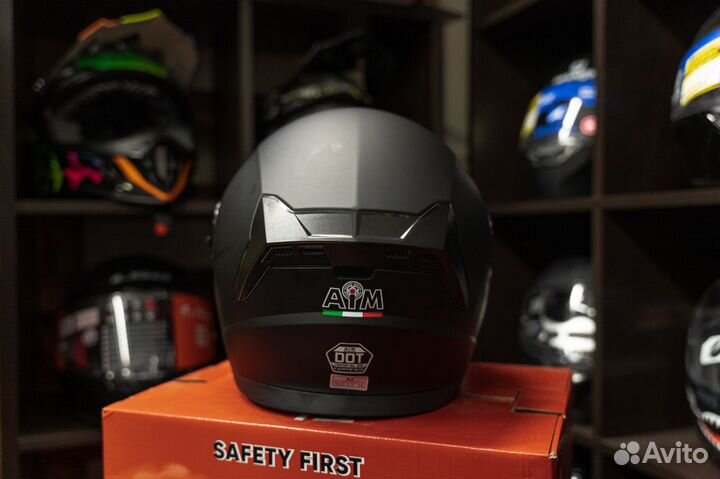 Шлем модуляр мото /снегоходный AiM черный