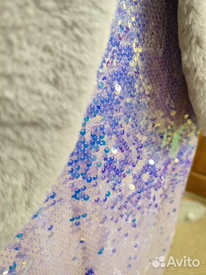 Нарядное платье с мех. накидкой